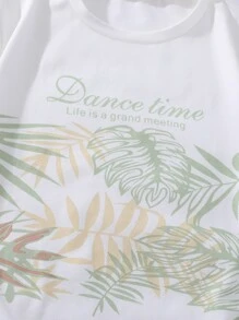 Boys Tropical & Letter Graphic Tee - White - View 4