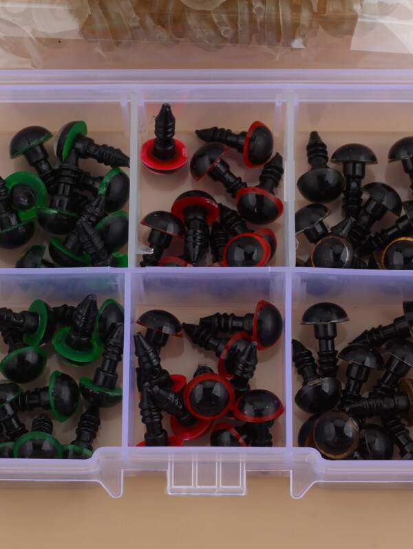 100pcs 10mm Eyeball Doll Accessories Black Plastic Plush Safety Eyes