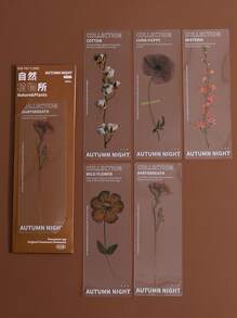 5入組花朵圖案隨機書簽 - 彩色 - 查看 5