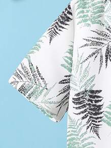 Boys Tropical Print Shirt & Shorts Without Tee - White - View 3