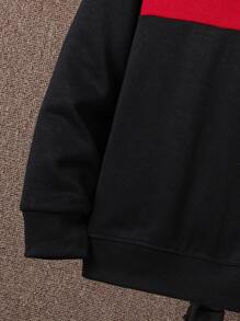 Boys Letter Graphic Colourblock Sweatshirt Without Shirt - Multicolor - View 3