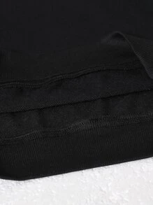 Boys Letter Graphic Colourblock Sweatshirt Without Shirt - Multicolor - View 4