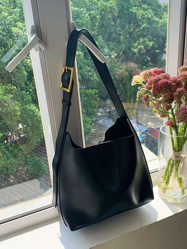 Minimalist Shoulder Bag With Inner Pouch SHEIN UK