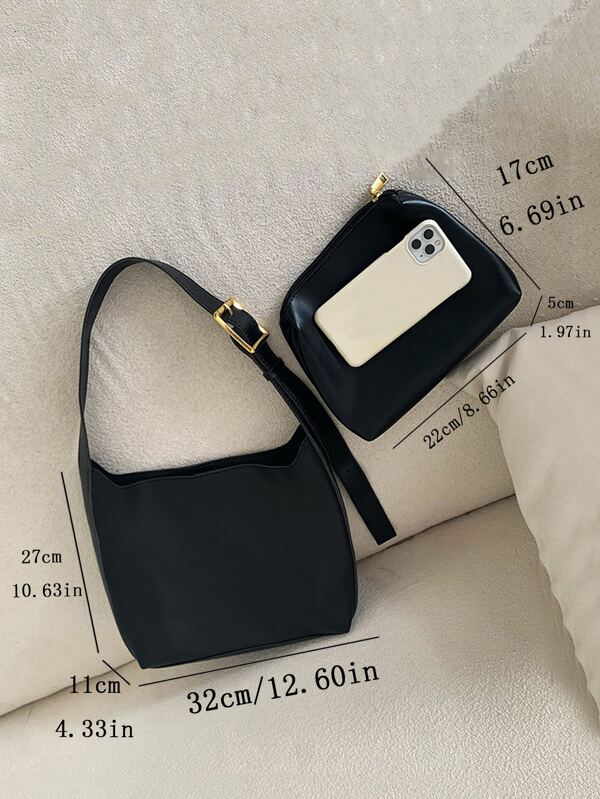 Minimalist Shoulder Bag With Inner Pouch SHEIN USA