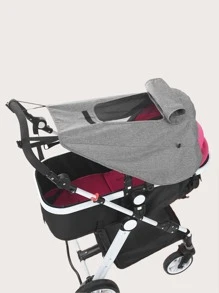 Baby Stroller Sunshade Shield - Grey - View 3