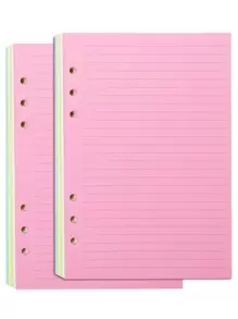 40pcs Mixed Color Binder Loose Leaf Journal Refill - Multicolor - View 1