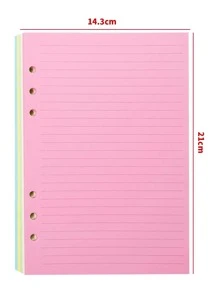 40pcs Mixed Color Binder Loose Leaf Journal Refill - Multicolor - View 3