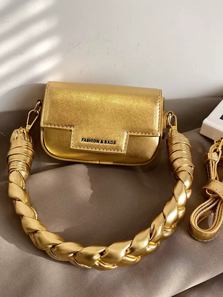 CONTAINEVERY New Candy Color Lacquered Women Small Square Bag, Handwoven Braid Handle Fashion Shoulder Bag, For Young Girls, Suitable For Shopping, Dating, Formal Events, Daily Outfit, Commute, Multifunctional Crossbody Bag