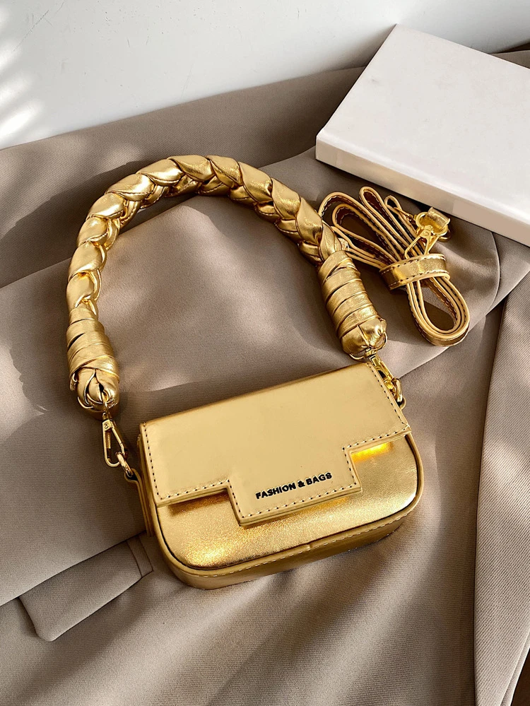 CONTAINEVERY New Candy Color Lacquered Women Small Square Bag, Handwoven Braid Handle Fashion Shoulder Bag, For Young Girls, Suitable For Shopping, Dating, Formal Events, Daily Outfit, Commute, Multifunctional Crossbody Bag