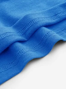 BizChic 不對稱領褶邊連衣裙 - 寶藍色 - 查看 8