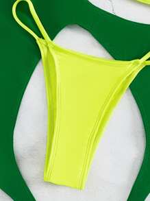 3packs Micro Triangle Thong Summer Beach Bikini Set - Multicolor - View 7