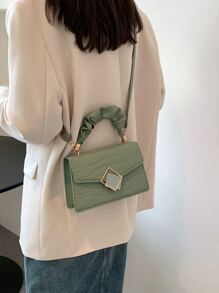 Damskie torebki listonoszki Pomarszczona nadruk krokodyli Regulowany Torebka z uchwytem górnym Modny