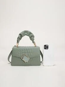 Damskie torebki listonoszki Pomarszczona nadruk krokodyli Regulowany Torebka z uchwytem górnym Modny