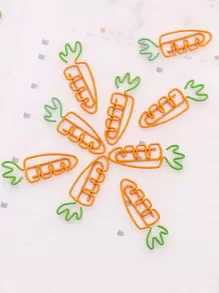 5pcs Carrot Shaped Paper Clip Back To School,Back To School,School Supplies
