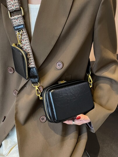 Lightweight,Business Casual Mini Textured Square Bag With Coin Purse For Teen Girls Women College Students,Rookies & White-collar Workers Perfect for Office,College,Work ,Business,Commute,Outdoors, Travel, Outings