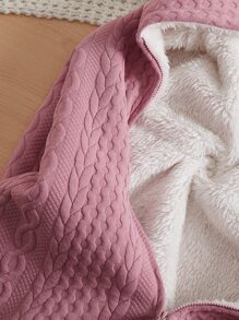 SHEIN Baby 3D Ears Design Hooded Jumpsuit - Dusty Pink - View 4