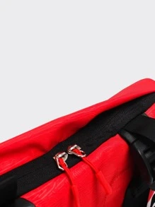 经典流行胸包 个性化街头战术纯色大容量可调节肩带工作服休闲背心胸包 适合户外登山徒步和骑行。 - 紅色 - 查看 4