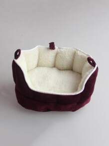 1pc Two Tone Hamster Bed - Burgundy - View 2
