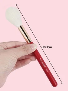 MAANGE 2pcs Powder Brush Set,Makeup Tools With Soft Fiber For Easy Carrying,Brush For Travel - Red - View 3
