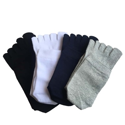 4pairs Solid Toe Socks, Fall Socks