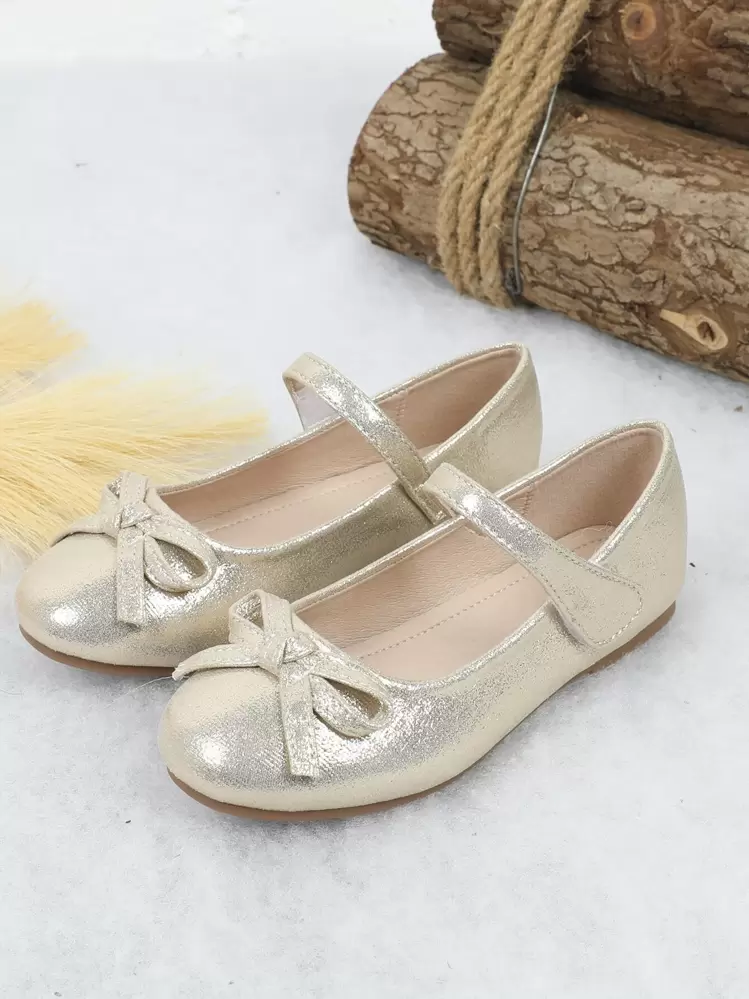 מרי ג'יין פפיון פשוט נעלים שטוחות לילדים - שמפניה - ראה 3