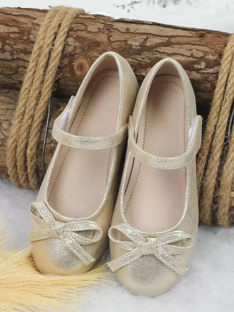 מרי ג'יין פפיון פשוט נעלים שטוחות לילדים - שמפניה - ראה 6