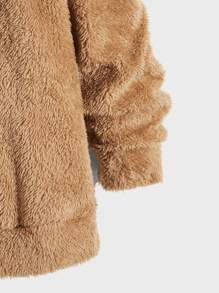 Manfinity VCAY Men Deer Embroidery Plush Hoodie - Camel - View 4