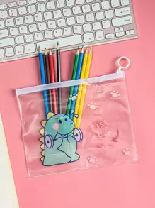 1入組卡通恐龍圖案筆袋