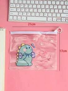 1入組卡通恐龍圖案筆袋