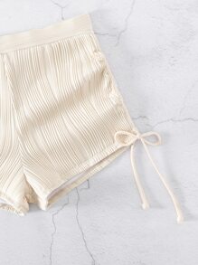 SHEIN Swim Summer Beach Plain Halter Triangle Bikini Set - Beige - View 5