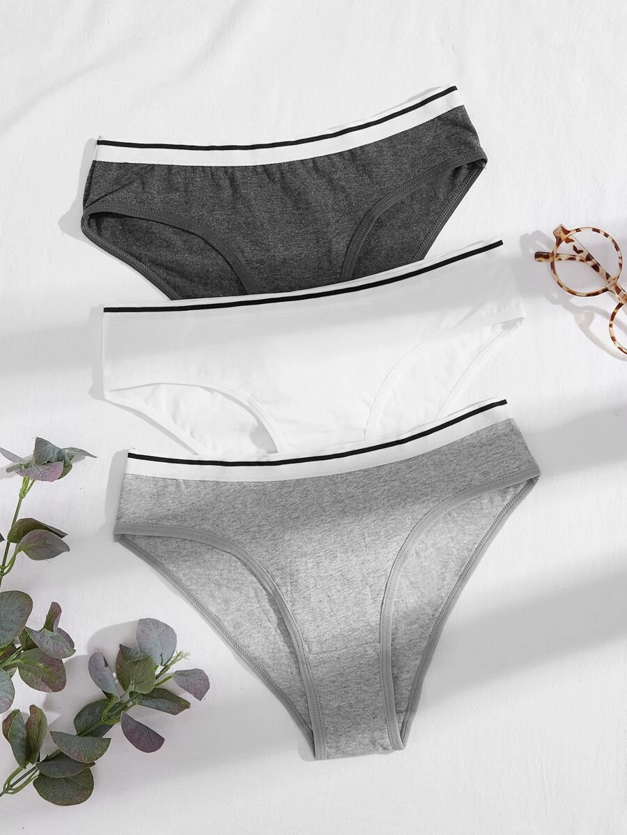 Quần lót Nữ Tương phản ràng buộc In - Nhiều màu - Xem 1