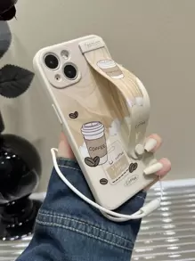 Ốp điện thoại hình cốc cà phê kèm phụ kiện, chất liệu TPU, có dây đeo cổ tay, chức năng giá đỡ, tương thích với iPhone 15, 15 Pro, 15 Plus, 15 Pro Max và các dòng . Tương thích với iPhone 15/15 Plus/15 Pro/15 Pro Max, phiên bản quốc tế, không phải phiên bản nội địa. - Nhiều màu - Xem 3