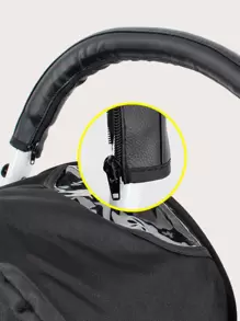 1入組素色折疊式嬰兒車扶手罩 - 黑色 - 查看 4