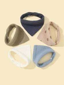 Bebé 5 piezas Babero bandana con patrón de arcoíris - Multicolor - Ver 4