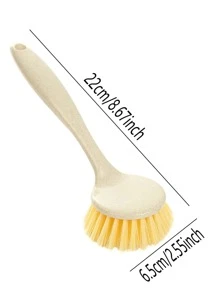 1pc Long Handle Cleaning Brush - Beige - View 2