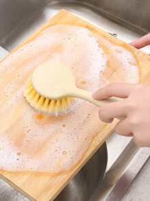 1pc Long Handle Cleaning Brush - Beige - View 5