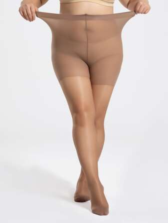 Taglie Forti Collant minimalista monocolore