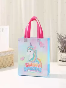 4入組獨角獸樣式禮品袋 - 彩色 - 查看 2