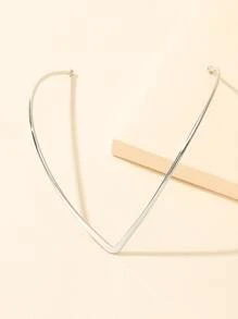 Minimalist Cuff Choker - Silver - View 2