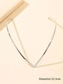 Minimalist Cuff Choker - Silver - View 4