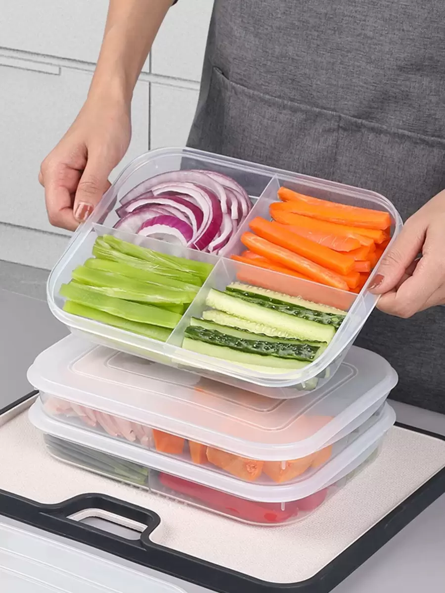 1入組透明餐飲保鮮收納盒 - 無色 - 查看 1