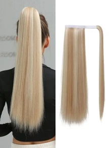 Long Straight Ponytail Synthetic Hair Extension - Piano Color - View 1