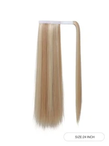 Long Straight Ponytail Synthetic Hair Extension - Piano Color - View 2