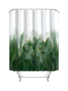 1pc Rèm tắm chống thấm in hình cây - Nhiều màu - Xem 2