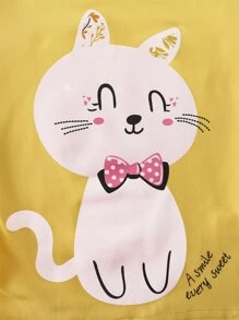 Toddler Girls Ditsy Floral & Cartoon Graphic Snug Fit PJ Set - Multicolor - View 4