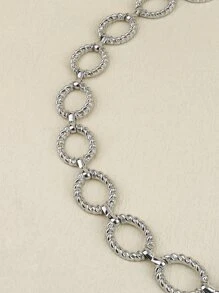 Oval Chain Belt - Silver - View 6