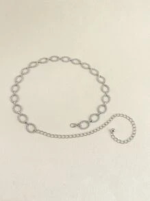Oval Chain Belt - Silver - View 7