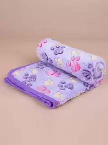 1 Gói Chăn Lông Cừu In Hình Bàn Chân Chó Thương Hiệu DONO Màu Tím, Chăn Mềm Mại Cho Chó & Mèo Nhỏ/Vừa/Lớn, Mỏng Cho Mùa Hè - Màu tím - Xem 5
