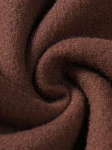 Manfinity Homme Men Letter Graphic Kangaroo Pocket Drop Shoulder Drawstring Hoodie - Coffee Brown - View 5