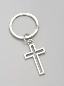 Street Men Cross Charm Keychain Car Accessories Bag Charm School Cute Goth Y2k